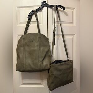 Elegant Olive Green Women's Bag Set